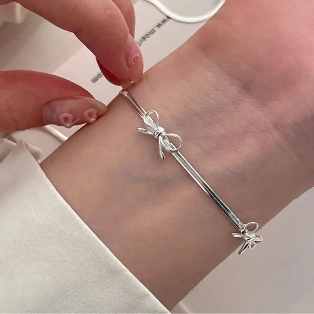 Veinci Jewelry Feminine Bow Herringbone Bracelet